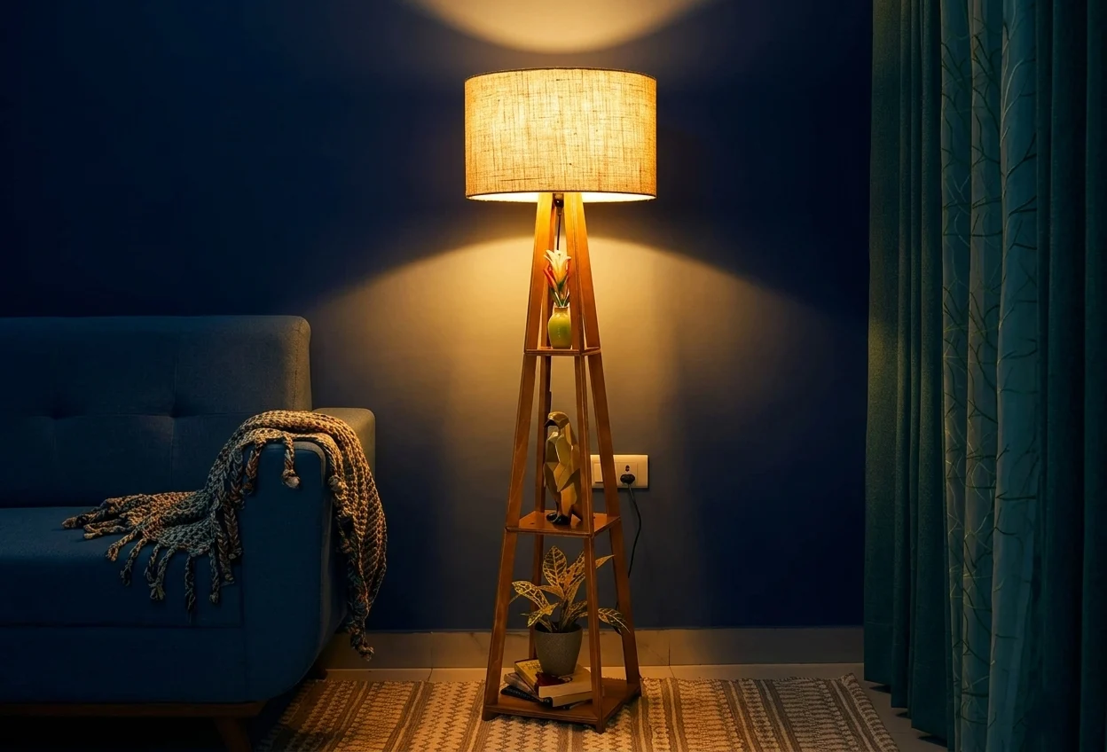 floor lamp shelf